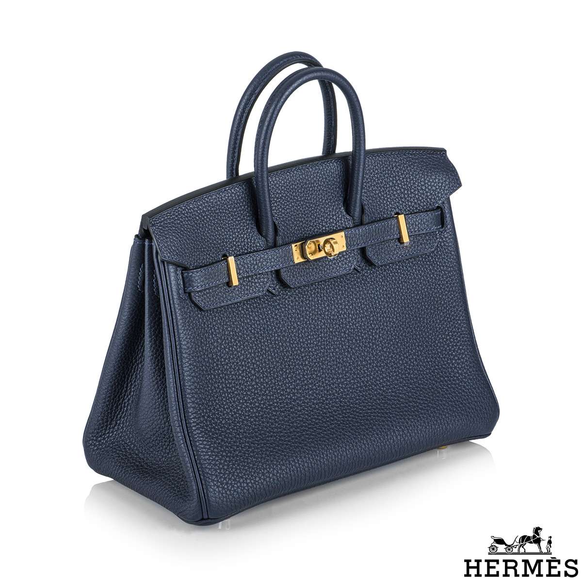 Hermes Birkin 25 Bleu Nuit Togo Gold Hardware #T - Vendome Monte Carlo